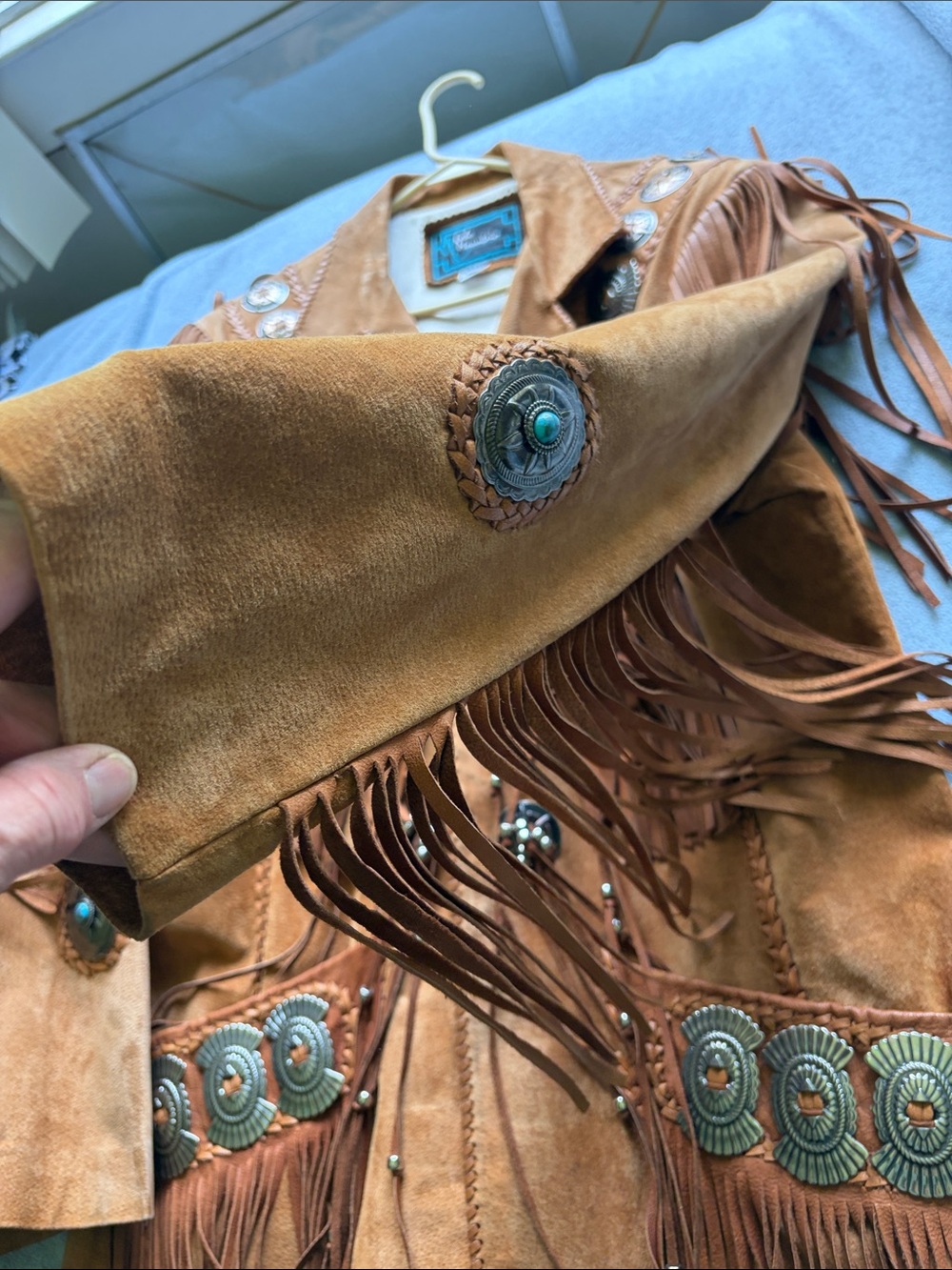 Vintage Western Fringe Suede Jacket - Brown - Picture 5 of 13